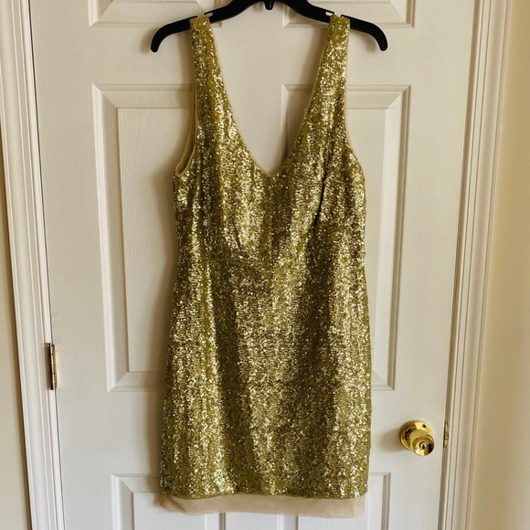 Bisou Bisou Dresses & Skirts - Sequence Gold Dress